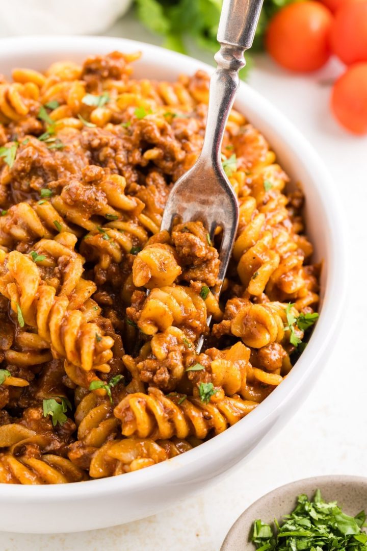 Beef Enchilada Pasta (One Pan Meal) - Semi Homemade Kitchen