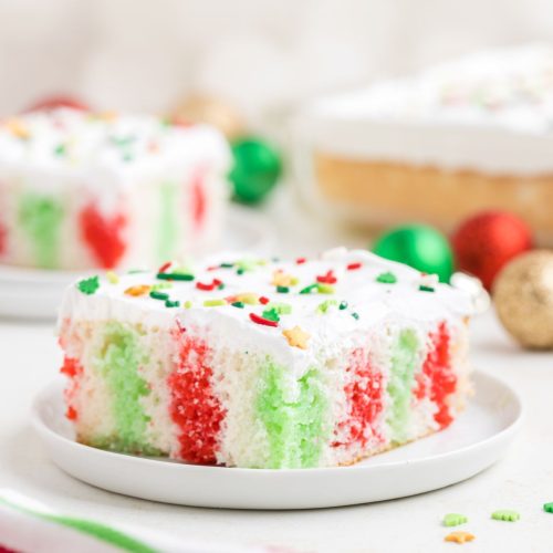 Christmas Poke Cake with Jello - Semi Homemade Kitchen