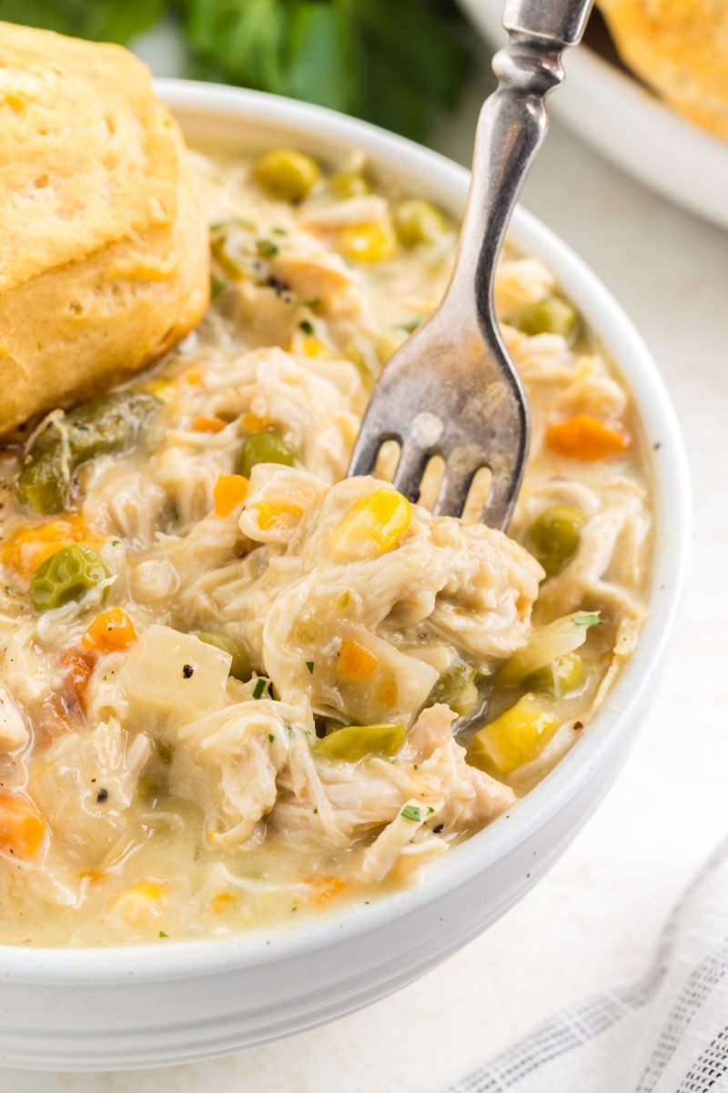 Easy Slow Cooker Chicken Pot Pie - Semi Homemade Kitchen