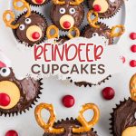 Reindeer cupcake Pinterest graphic.