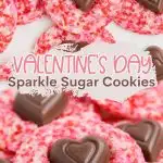 Valentine's Sugar Cookies Pinterest graphic.