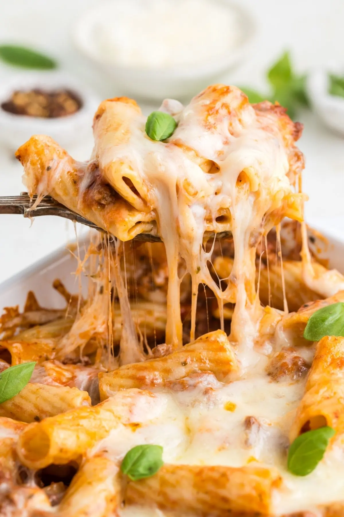 Easy Baked Rigatoni with Ground Beef