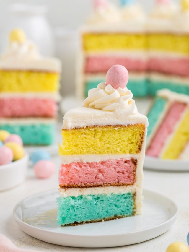 Easter Layer Cake from Cake Mix  Story