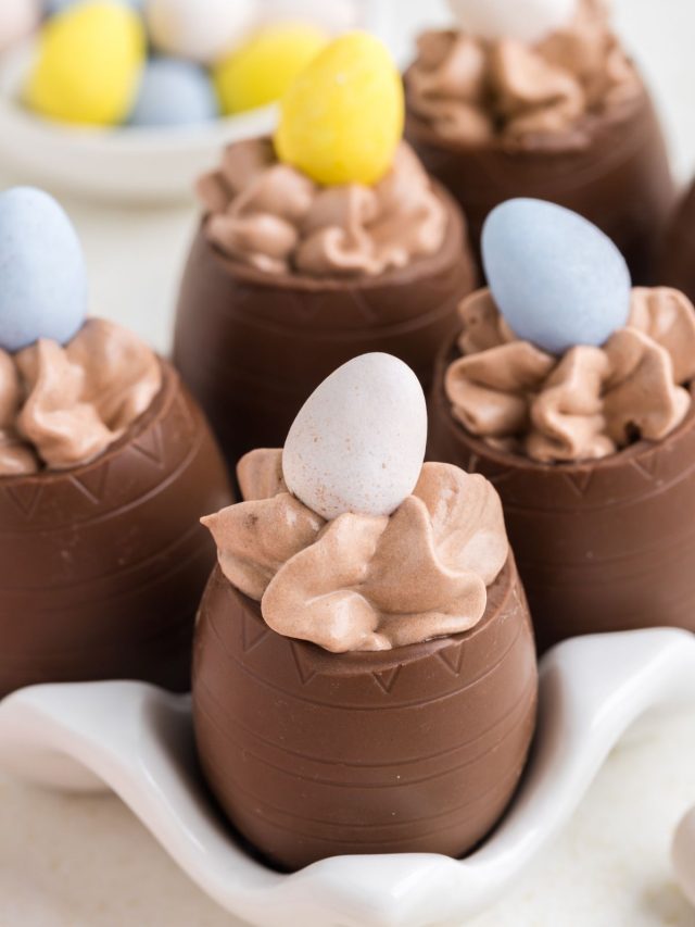 Chocolate Mousse Filled Easter Eggs  Story