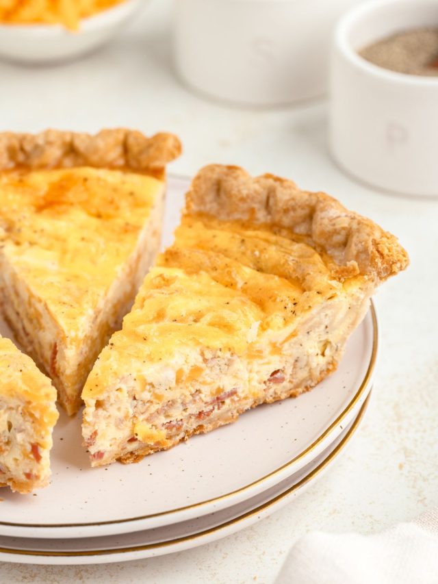 Easy Bacon Cheddar Quiche with Frozen Pie Crust Story