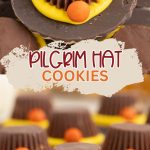 Pilgrim Hat Cookies Pinterest graphic.