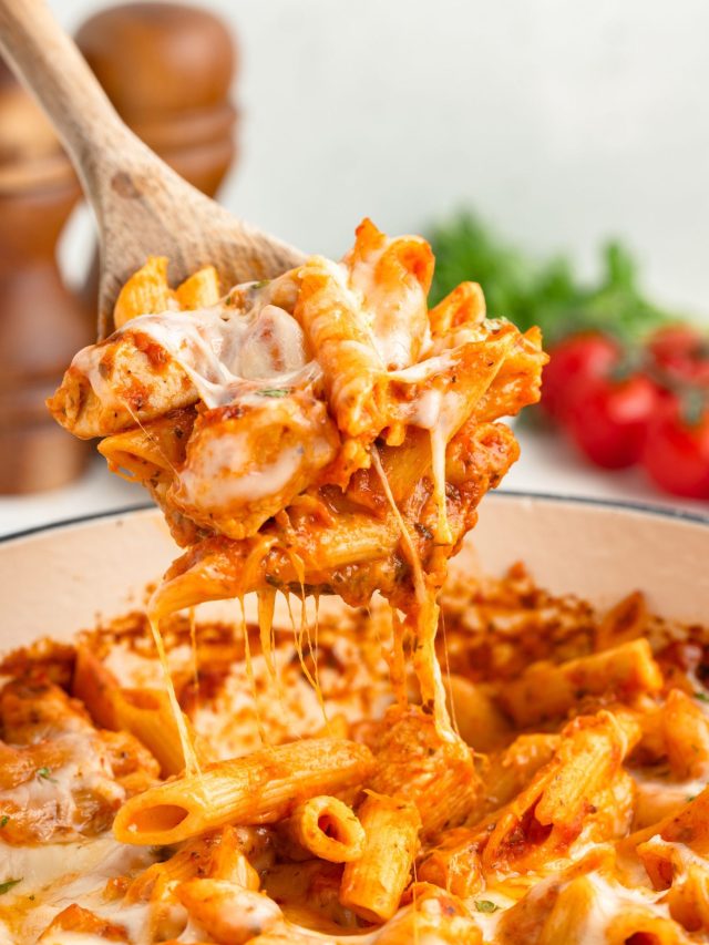 Chicken Parmesan Pasta Skillet Story