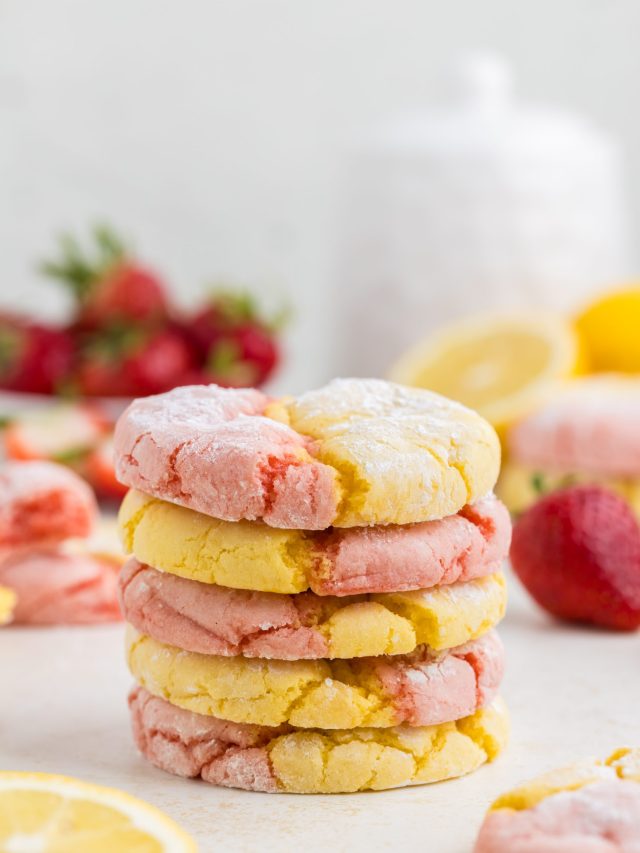 Strawberry Lemon Cake Mix Cookies Story