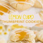 Lemon Curd Thumbprint Cookies Pinterest graphic.