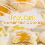 Lemon Curd Thumbprint Cookies Pinterest graphic.