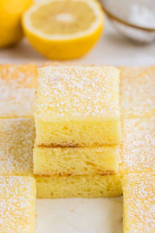 Two Ingredient Lemon Bars - Semi Homemade Kitchen