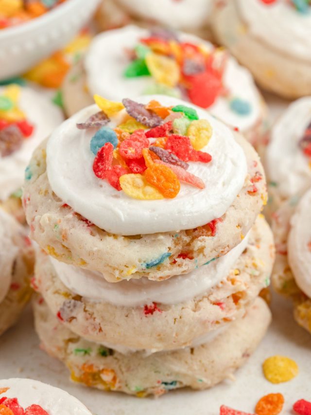 Fruity Pebbles Cookies with Cake Mix Story