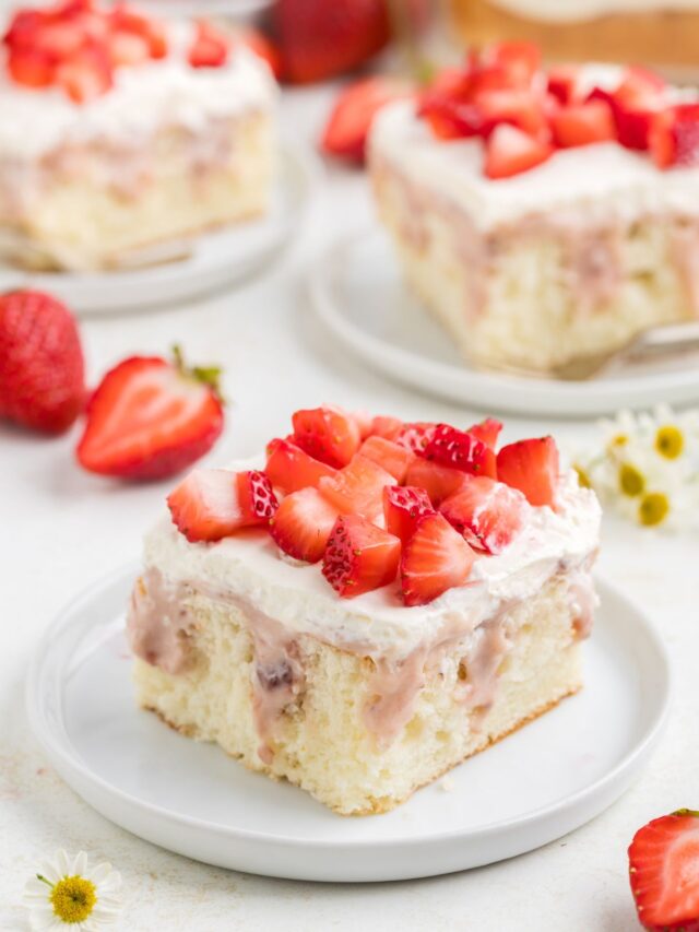 Strawberry Cheesecake Poke Cake Story