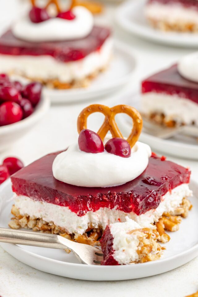 Cranberry Pretzel Salad - Semi Homemade Kitchen