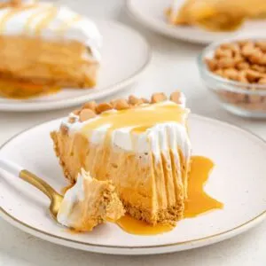 Creamy no-bake butterscotch pie.