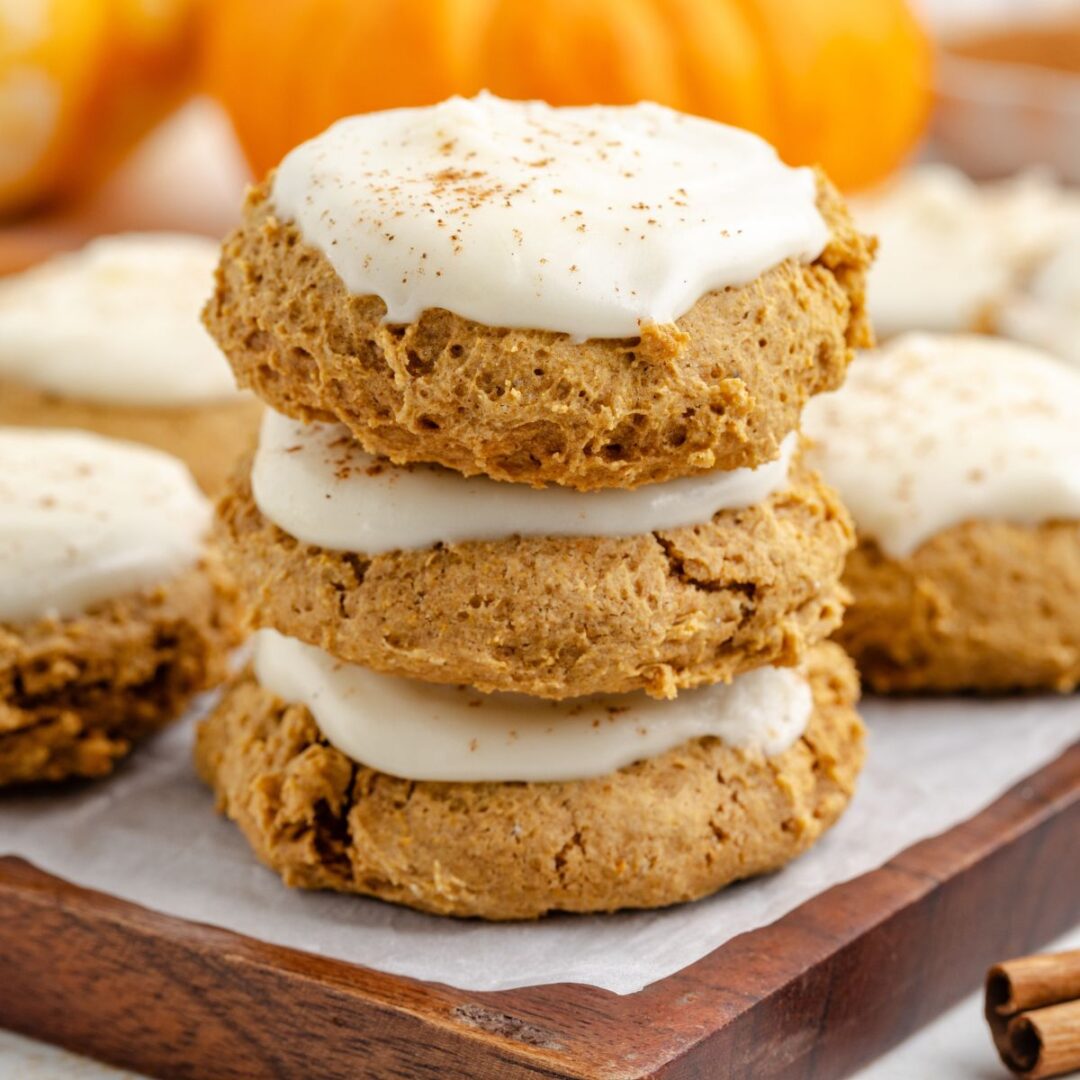 Frosted Pumpkin Cookies - Semi Homemade Kitchen