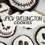 Jack Skellington Cookies Pinterest graphic.