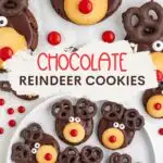 Chocolate Reindeer Cookies Pinterest graphic.