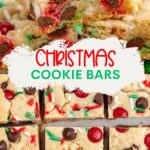 Christmas Cookie Bars Pinterest graphic.