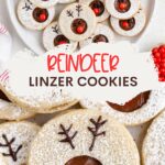 Reindeer Linzer Cookies Pinterest graphic.