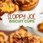 Sloppy Joe Cups Pinterest graphic.