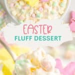 Colorful marshmallow bunny dessert for Easter, adding a whimsical touch to holiday treats.