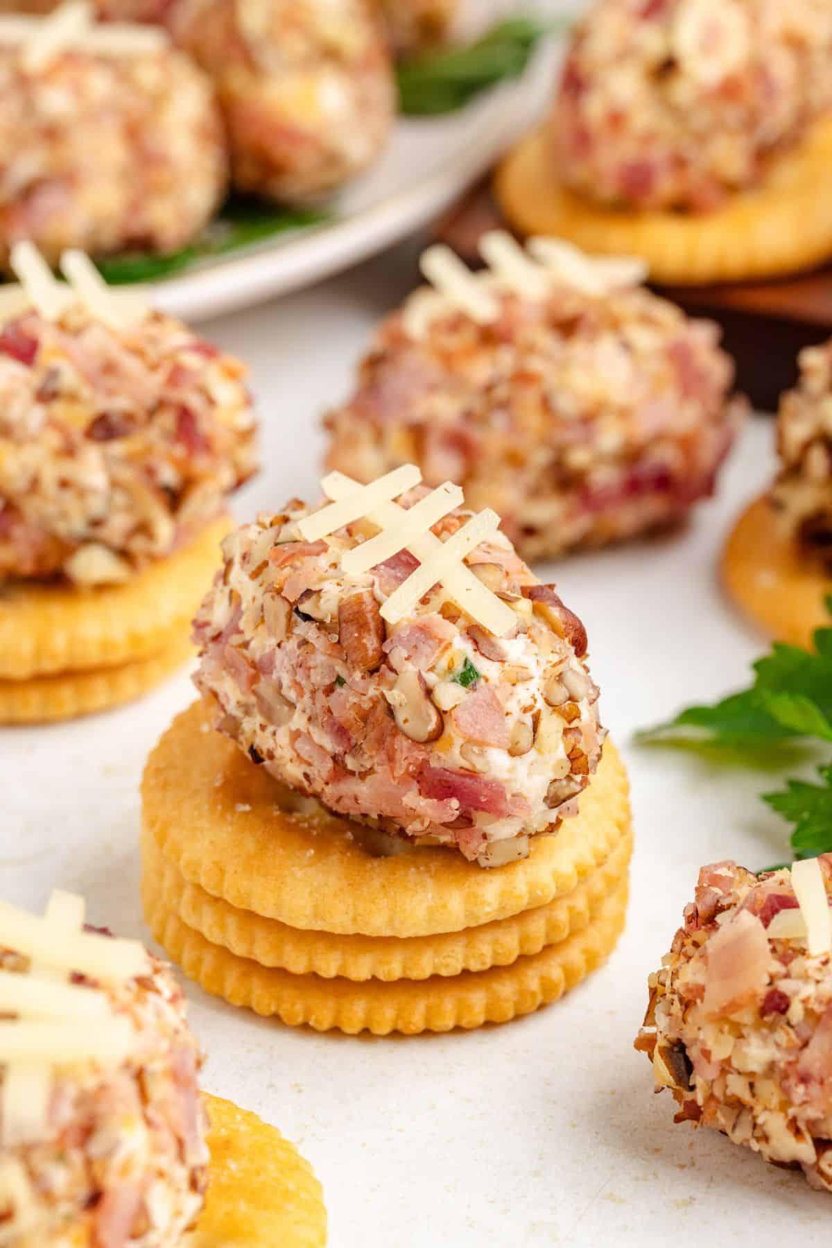 Mini Football Cheese Balls