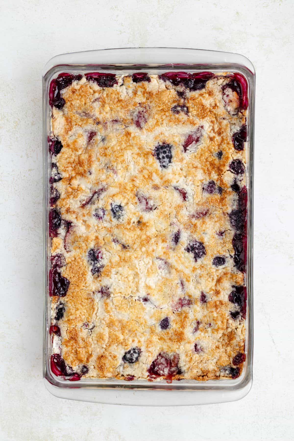 Mixed Berry Dump Cake with Frozen Berries - Semi Homemade Kitchen